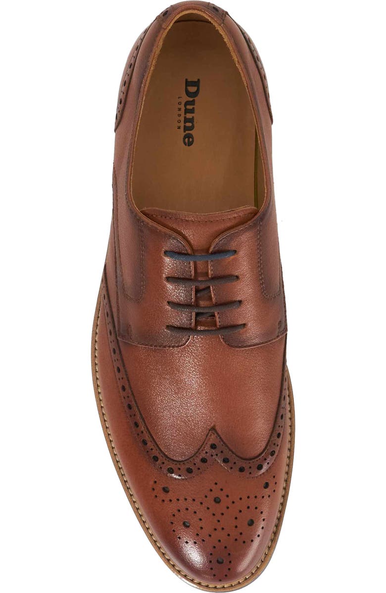 Dune London Stanford Wingtip Derby, Alternate, color, Tan