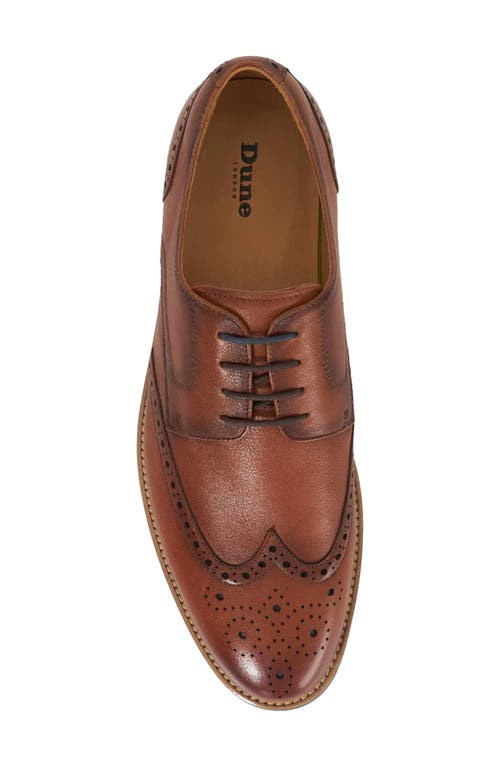 Dune London Stanford Wingtip Derby In Brown