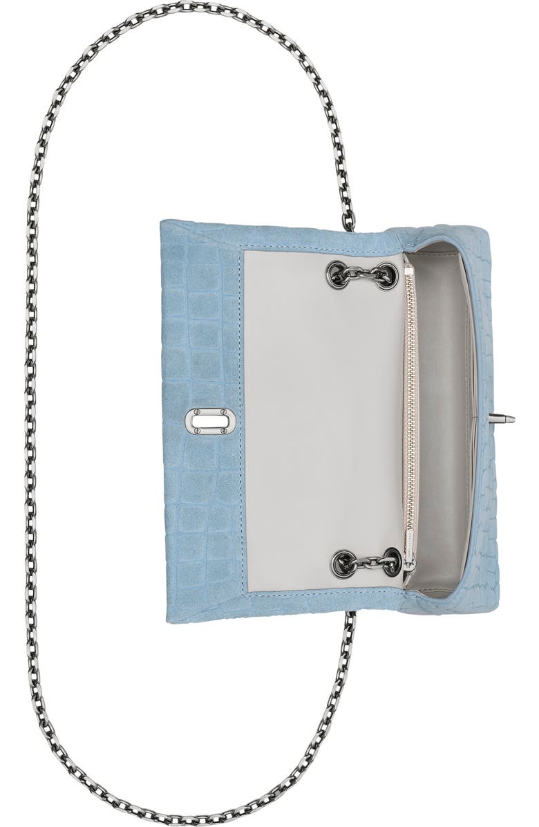 Marc Jacobs The Dual Chain Strap Suede Mini Bag, Alternate, color, Blue Mist