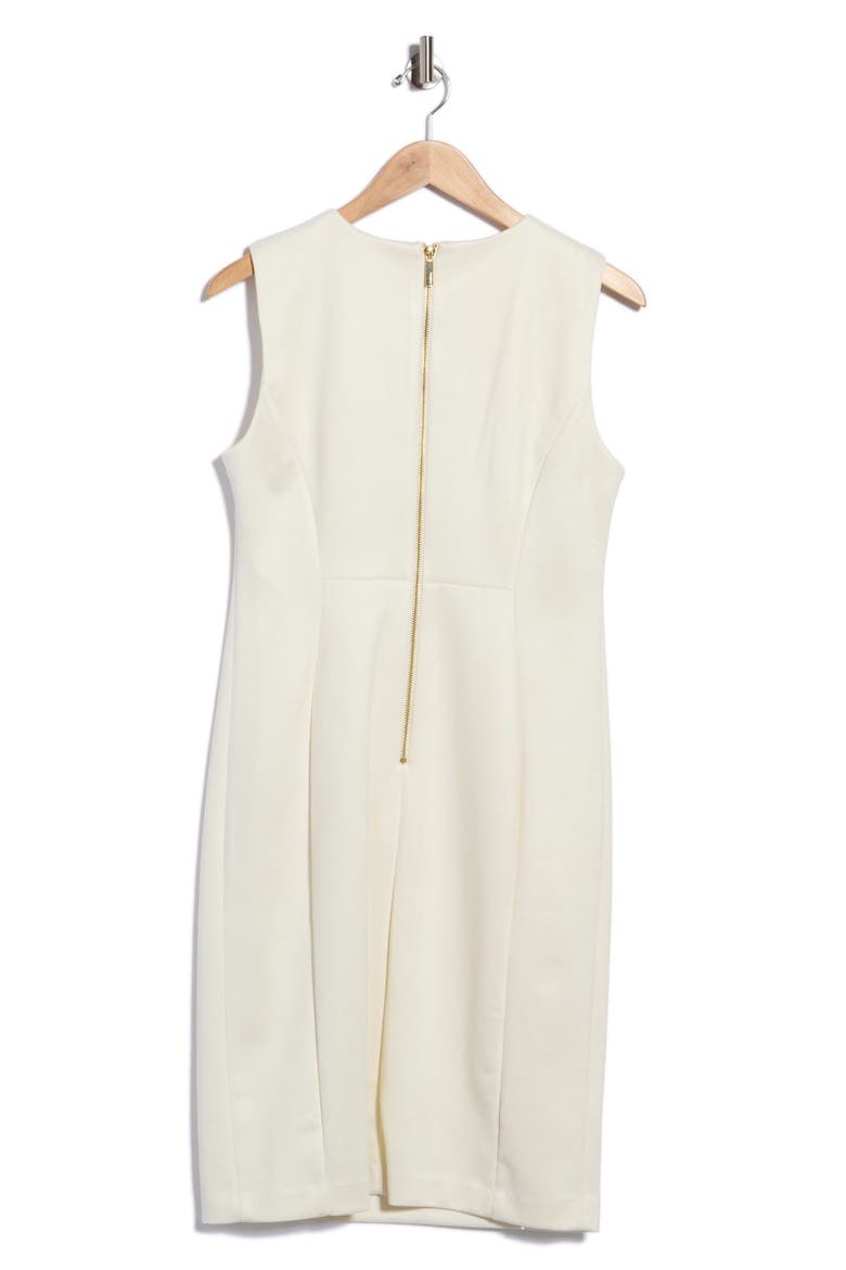 Faux Suede Sheath Dress, Alternate, color, CREAM