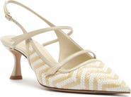 Alexandre Birman Tita Raffia Pointed Toe Slingback Pump
