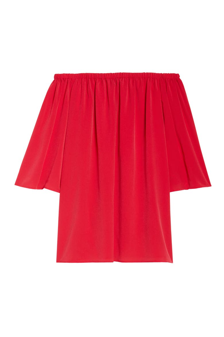 Polly Off the Shoulder Dress, Alternate, color, WATERMELON