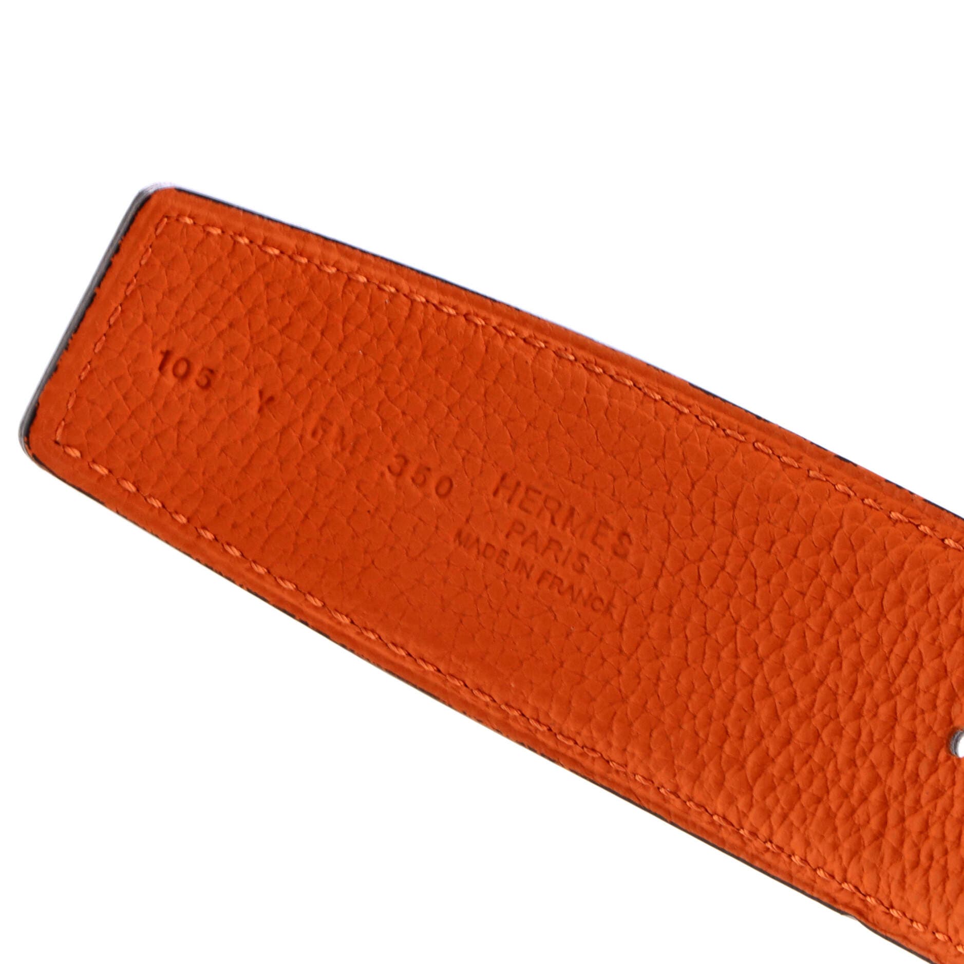 Pre-Owned Hermes Constance Reversible Belt Leather Wide, Alternate, color, Black