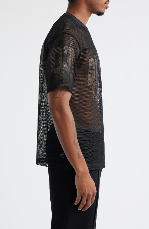 Billionaire Boys Club Varsity Mesh Graphic Jersey In Black