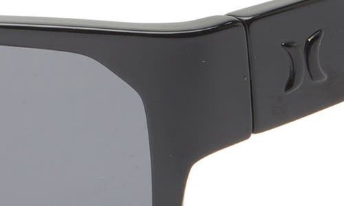 Hurley 64mm Mod Wrap Polarized Sunglasses In Black