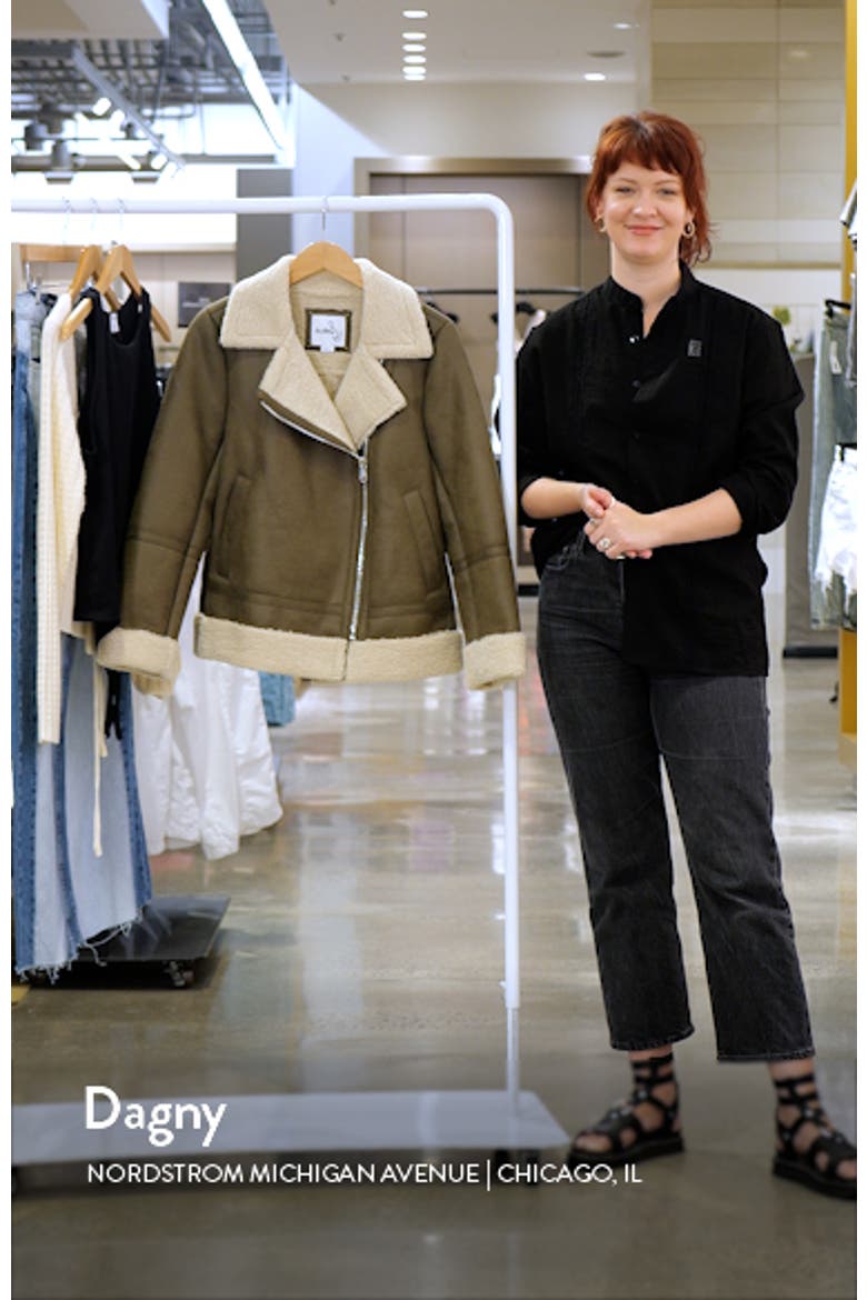 Faux Leather & Faux Shearling Moto Jacket video