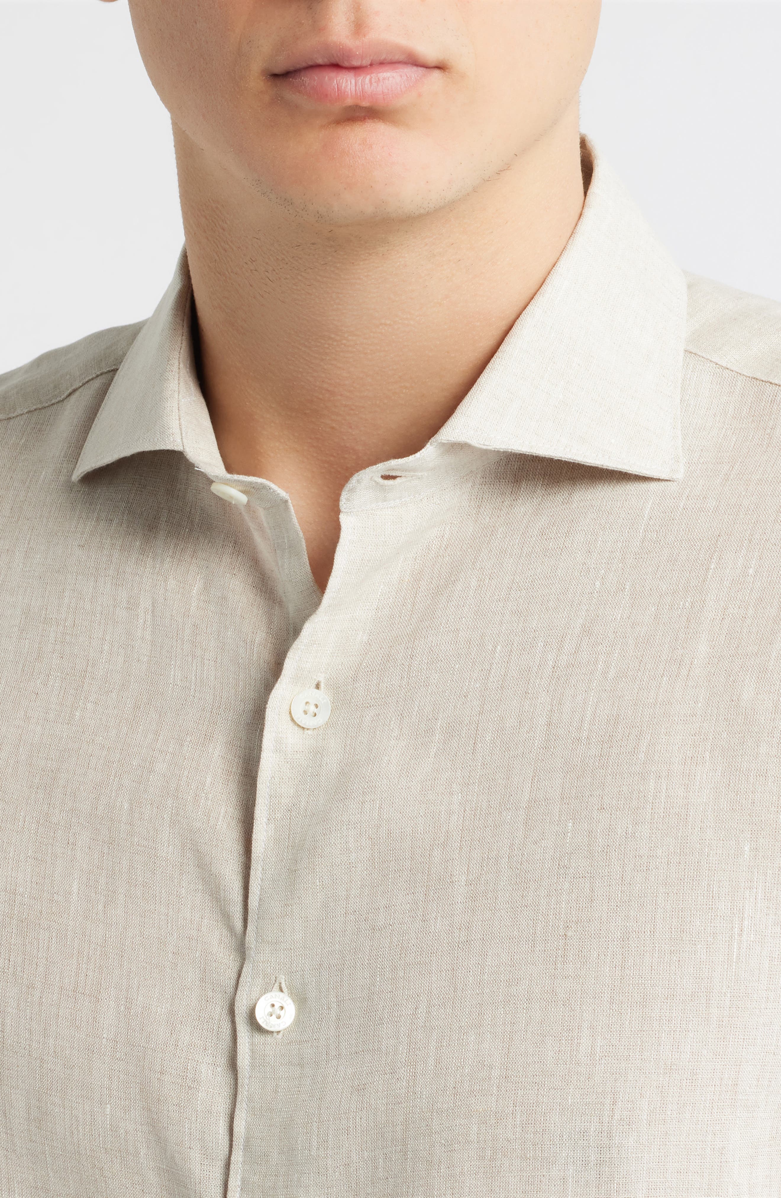 Regular Fit Linen Button-Up Shirt - image 2