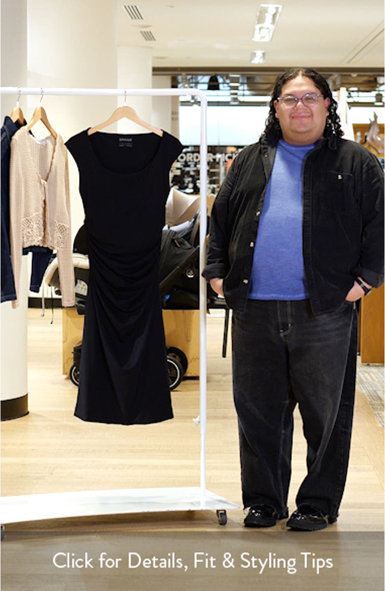 Ruched Scoop Neck Midi Dress, sales video thumbnail