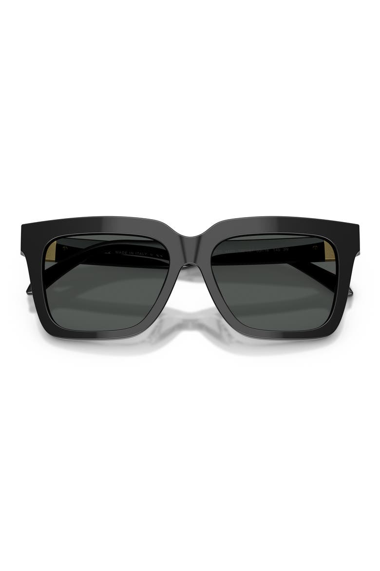 55mm Square Sunglasses, Alternate, color, BLACK / DARK GREY