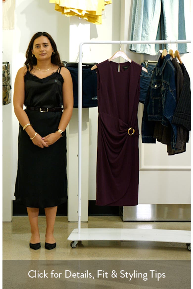 Side Buckle Detail Sheath Midi Dress video