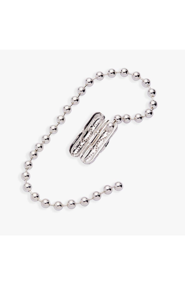 Alex and Ani Ball Chain Barrel Closure Bracelet with Evil Eye, Alternate, color, Silver