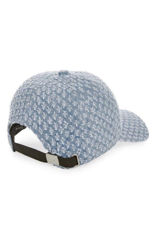 Rag & Bone Harlow Textured Denim Baseball Cap In Denim Tweed