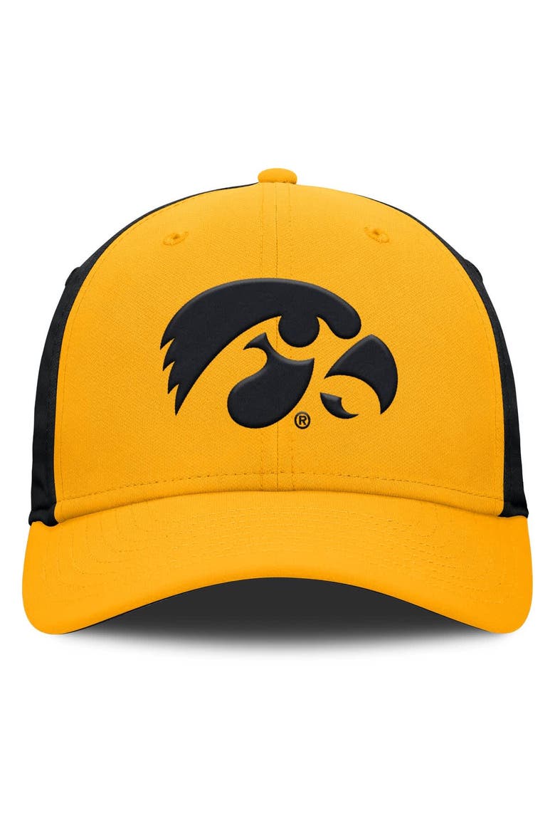 Men's Nike Gold/Black Iowa Hawkeyes 2025 Sideline Rise Local Performance Flex Hat, Alternate, color, Gold