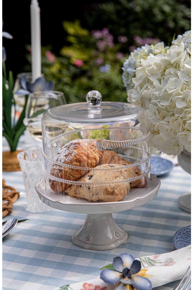 Berry & Thread Petite Ceramic Cake Stand, Alternate, color, WHITEWASH