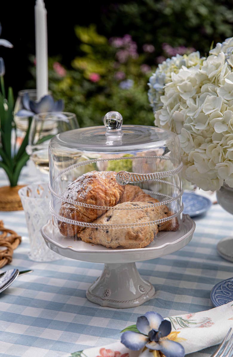 Juliska Berry & Thread Petite Ceramic Cake Stand, Alternate, color, Whitewash