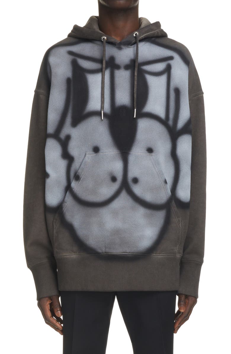 Givenchy x Chito Graffiti Tag Graphic Hoodie, Main, color, 309-Military Green