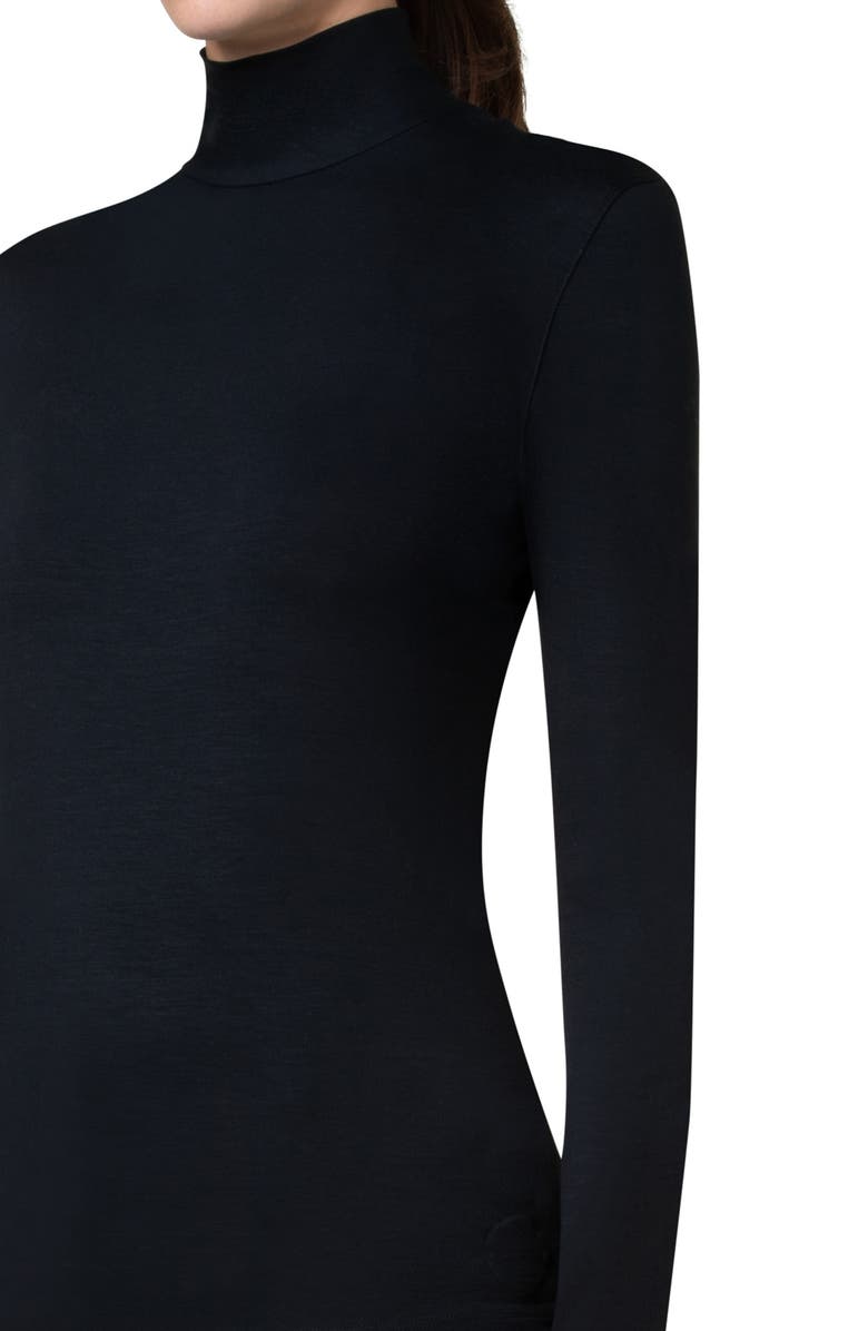 Akris punto Stretch Modal Turtleneck, Alternate, color, Black