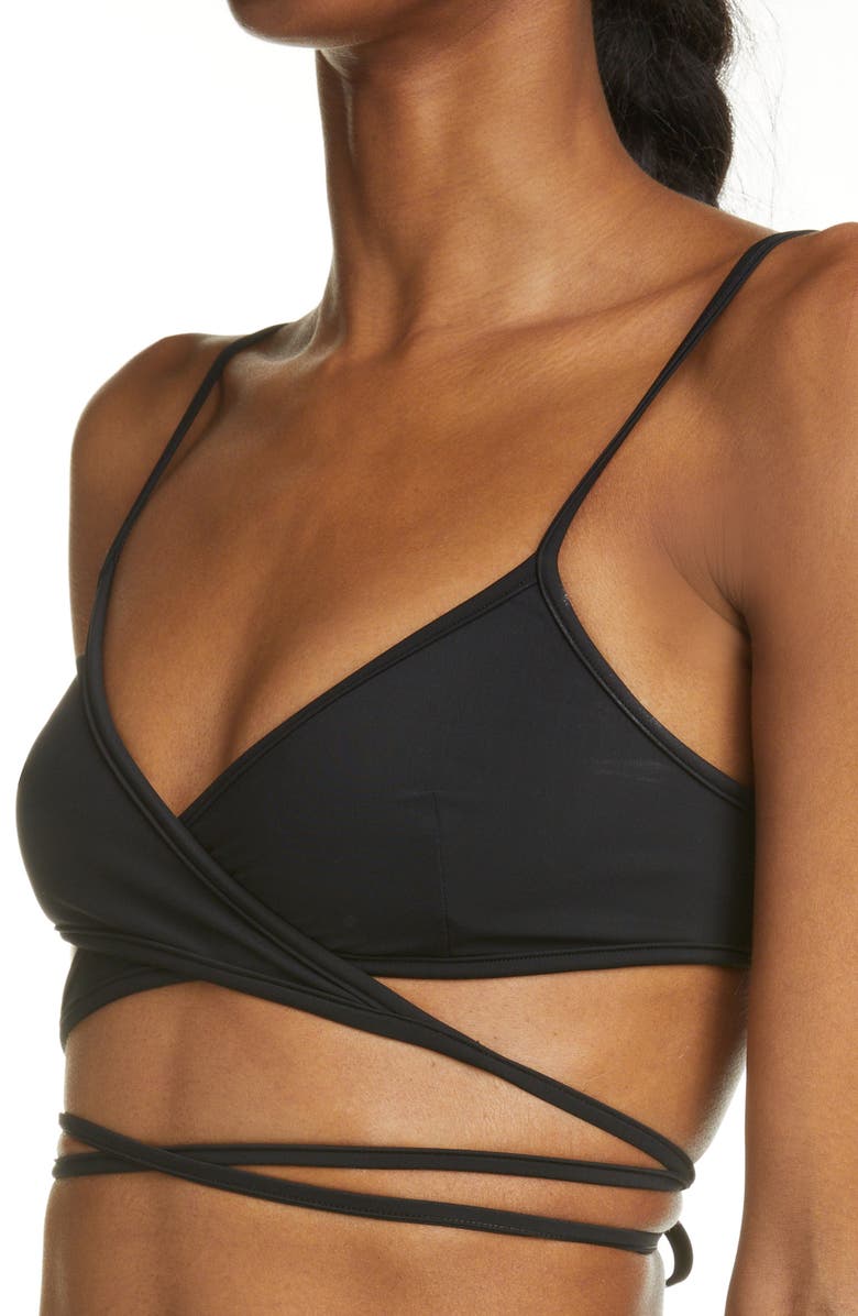 Balenciaga Wrap Two-Piece Swimsuit, Alternate, color, 