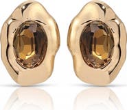 Ettika Molten Glow Crystal Stud Earrings