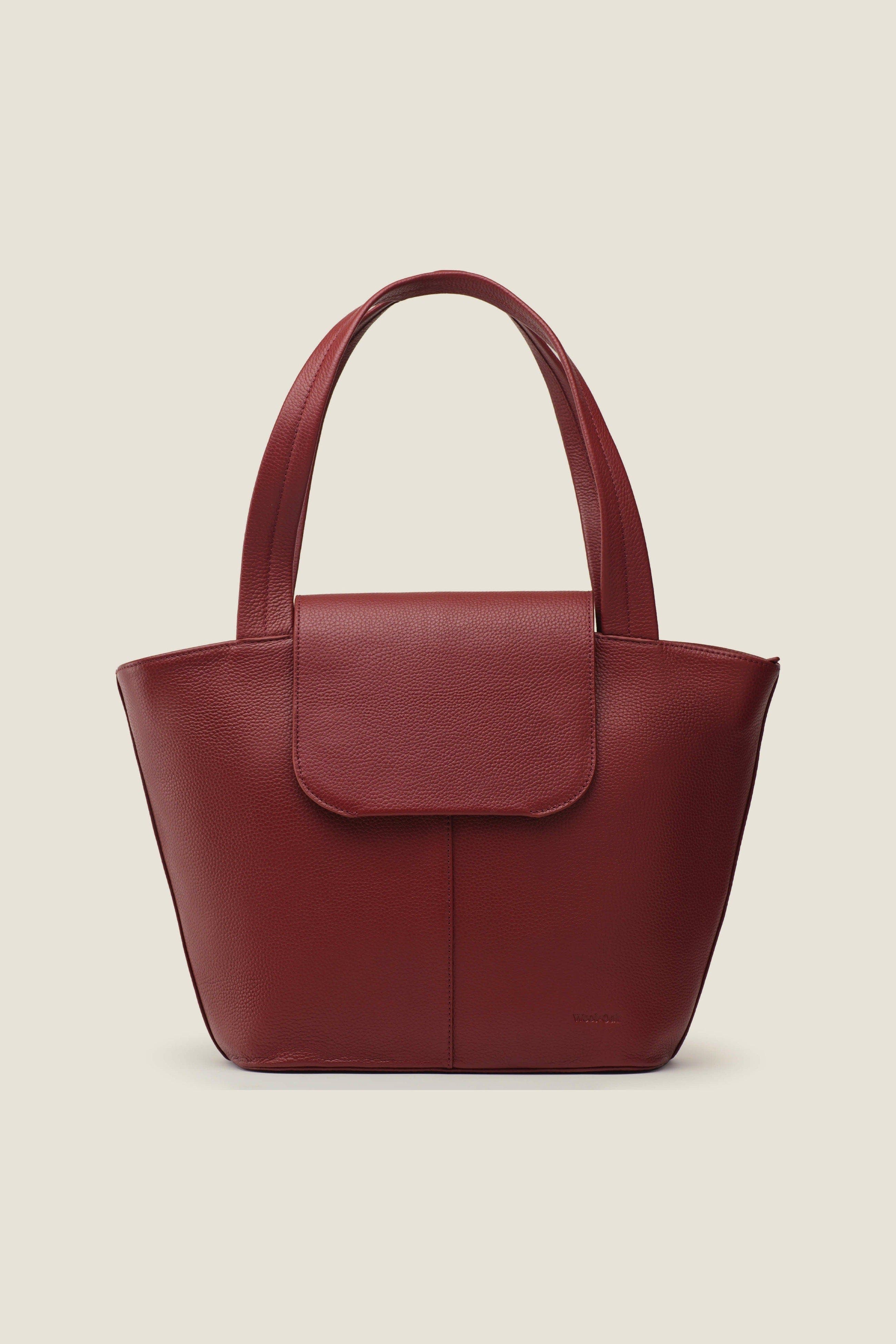Muse Organized Leather Work Tote, Main, color, Burgundy