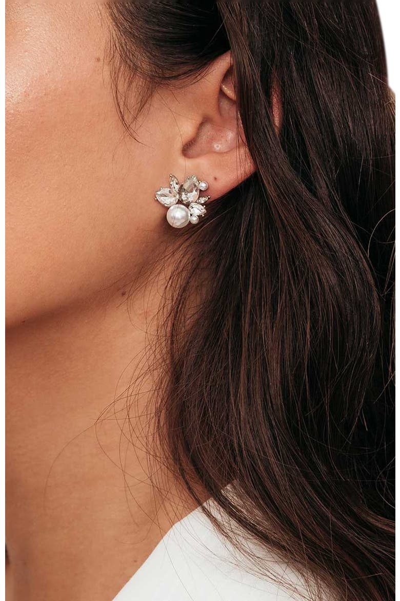 Bordeaux Studs, Alternate, color, Gold