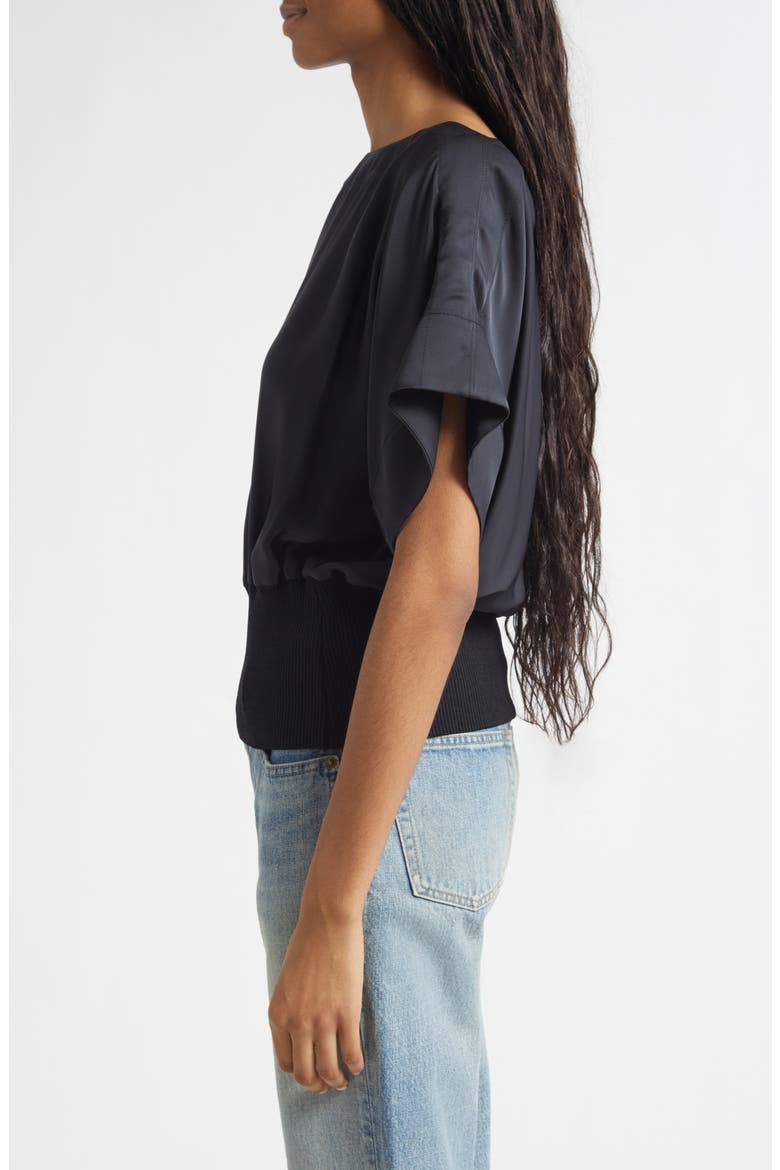 Amor Bateau Neck Top, Alternate, color, BLACK