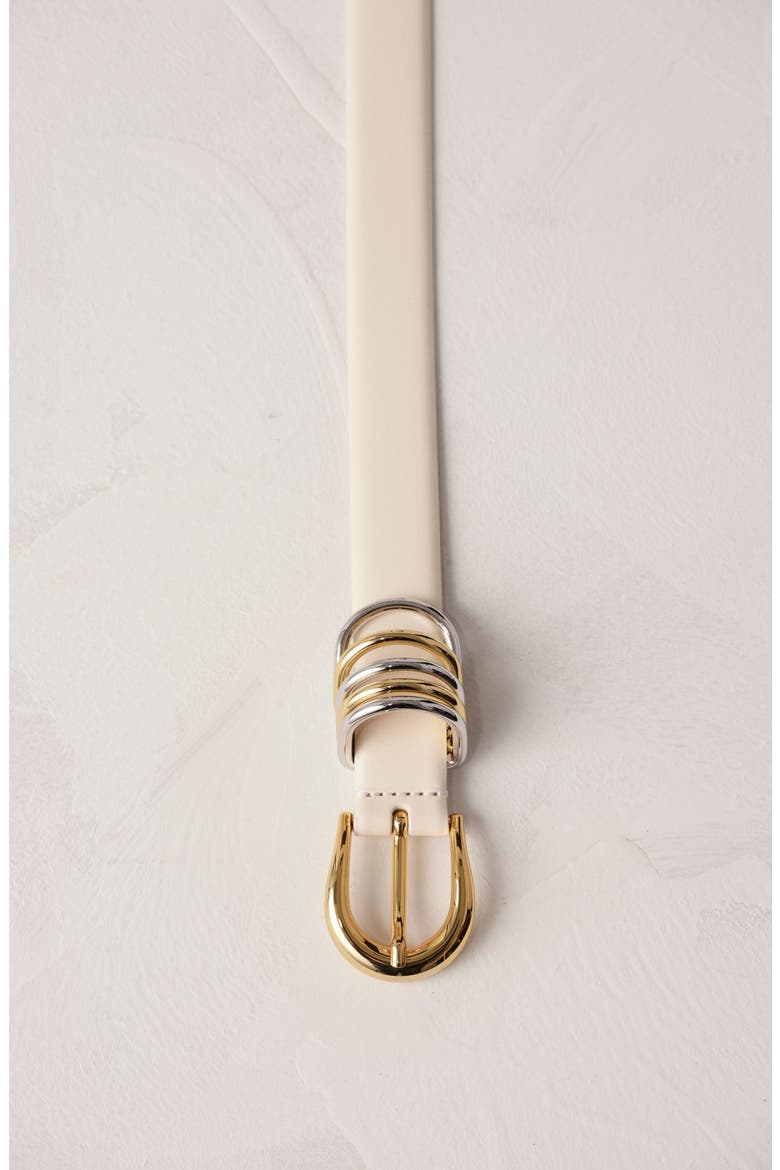 Hollyhock Leather Belt, Alternate, color, IVORY/SILVER/GOLD