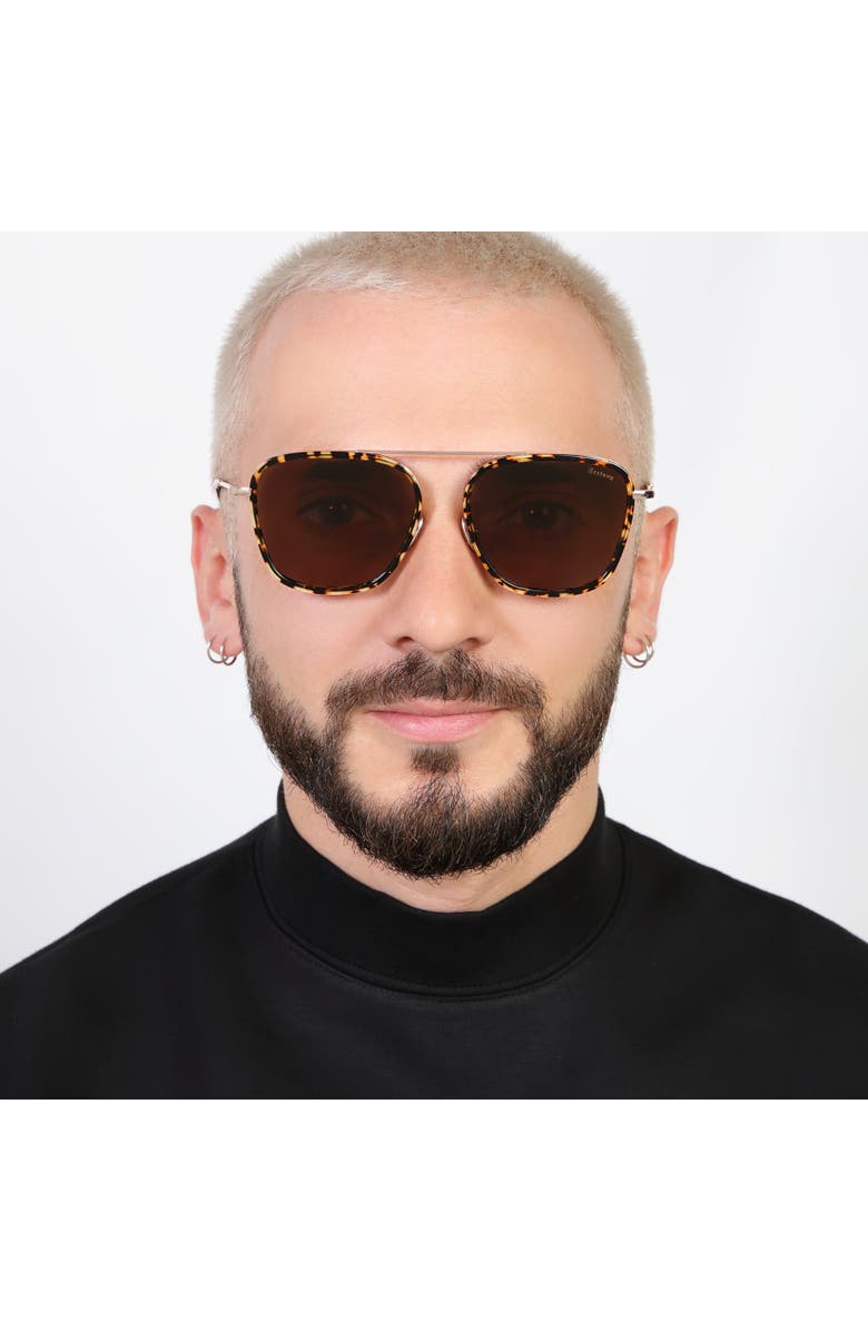 Illesteva Samos Ace Sunglasses, Alternate, color, Saffron Havana / Gold