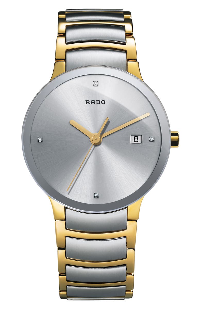 RADO Centrix Diamond Bracelet Watch, 38mm, Main, color,