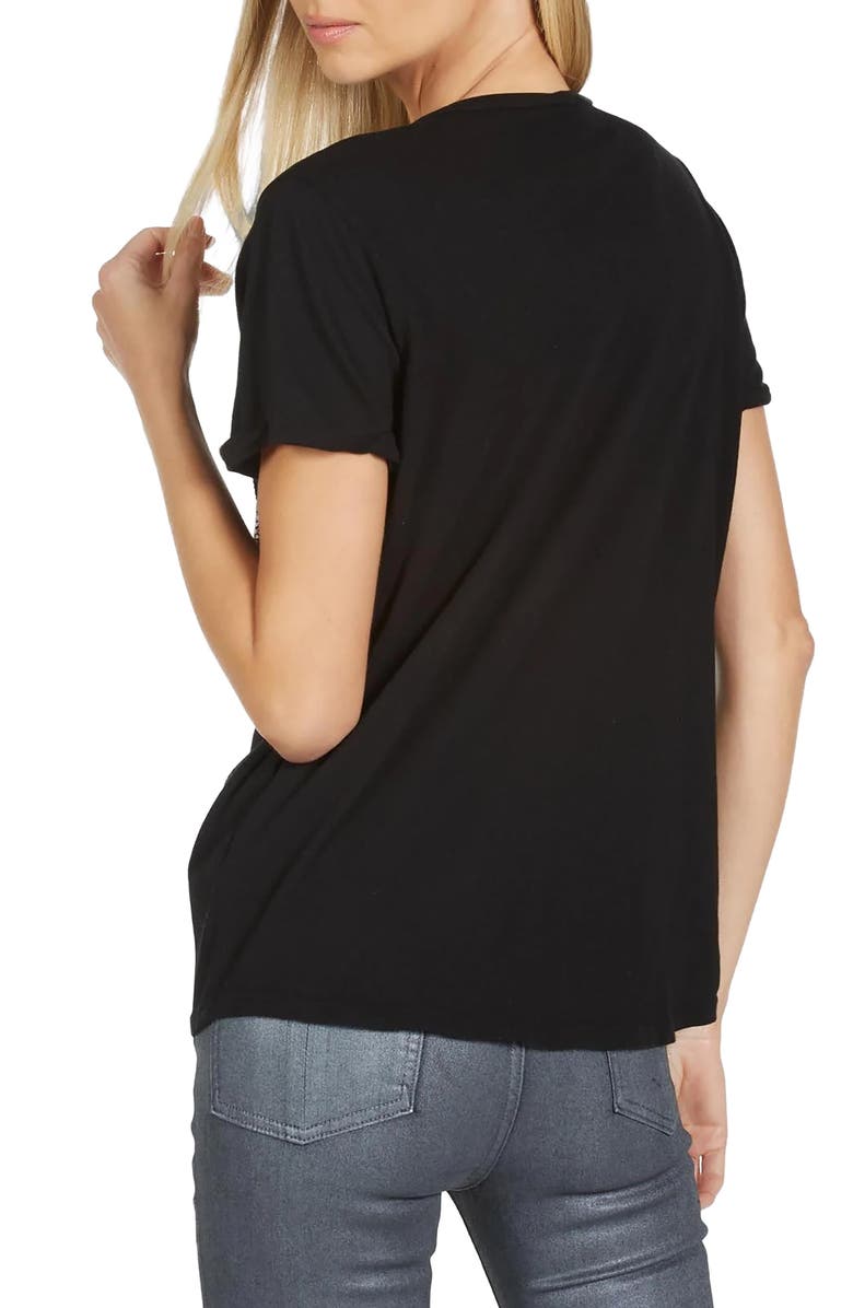 Lauren Moshi Edda Crystal Sprinkle Lip Top, Alternate, color, Black