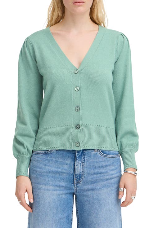 V-Neck Knit Cardigan