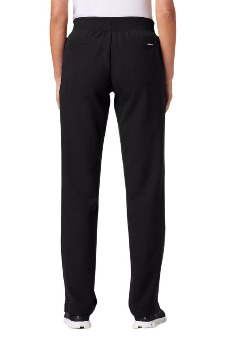 JAANUU Xenos Women's 5-Pocket Classic Mid-Rise Scrub Pant, Alternate, color, Black