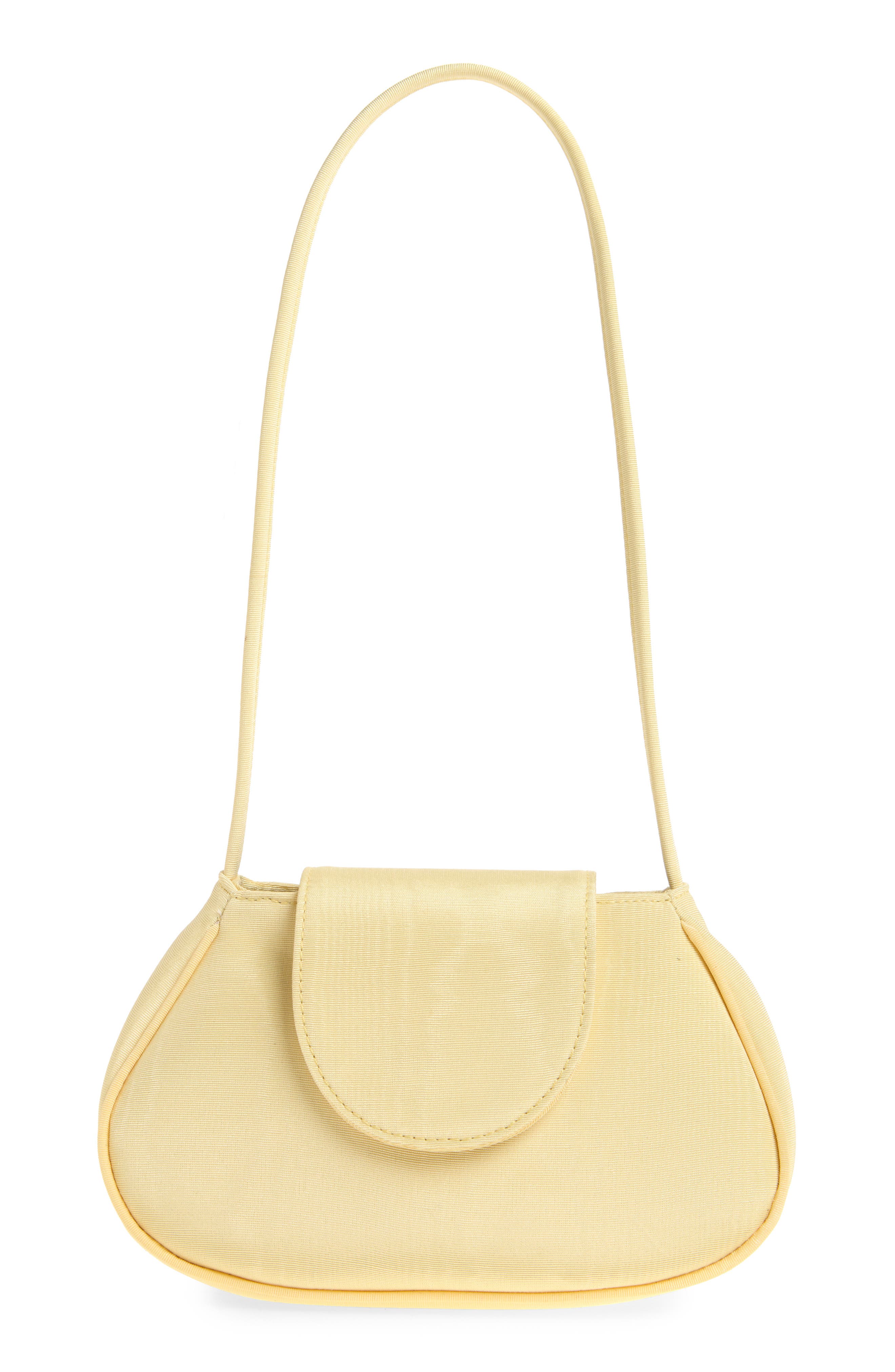 Ineva Moire Baguette Shoulder Bag, Main, color, YELLOW