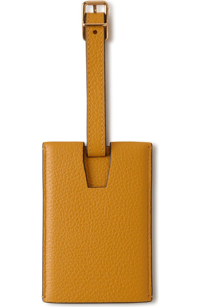 Mulberry Leather Luggage Tag, Alternate, color, Deep Amber
