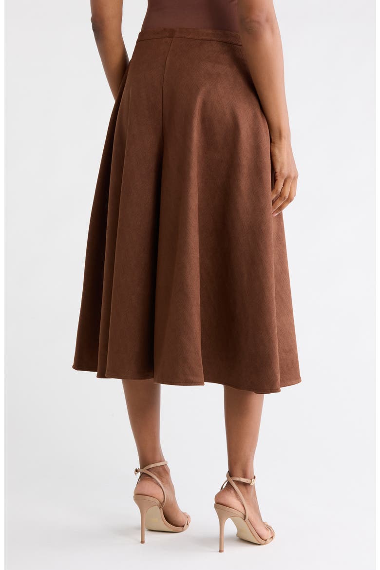 Textured Faux Suede Culottes, Alternate, color, MAPLE SYRUP