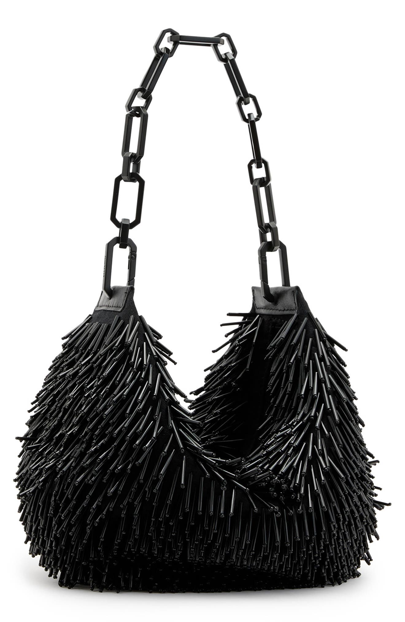 AllSaints Mini Madea Chain Handle Leather Handheld Bag, Alternate, color, 