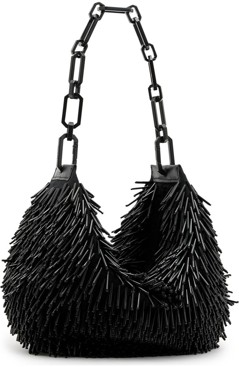 AllSaints Mini Madea Chain Handle Leather Handheld Bag, Alternate, color,