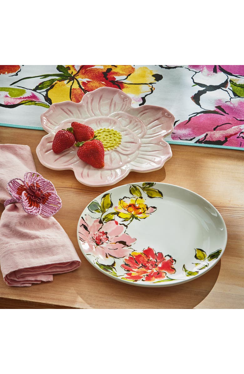 tag In Bloom Appetizer Plate Multi Earthenware Spring, Alternate, color, White