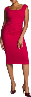 SPANX® Ruched Scoop Neck Midi Dress