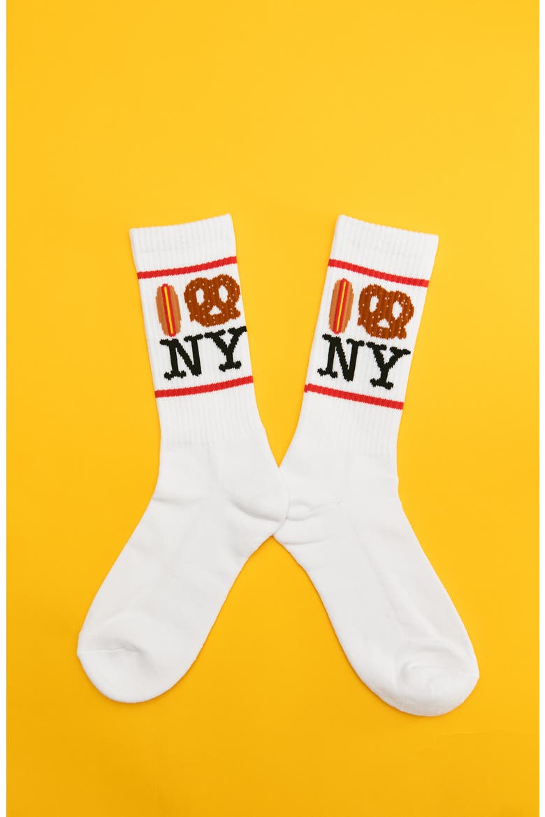 NY Crew Socks, Alternate, color, HOT DOG/ PRETZEL