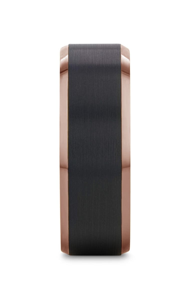 Larson Jewelers Ferros Tungsten Polished Beveled Ring, Alternate, color, Espresso Plated