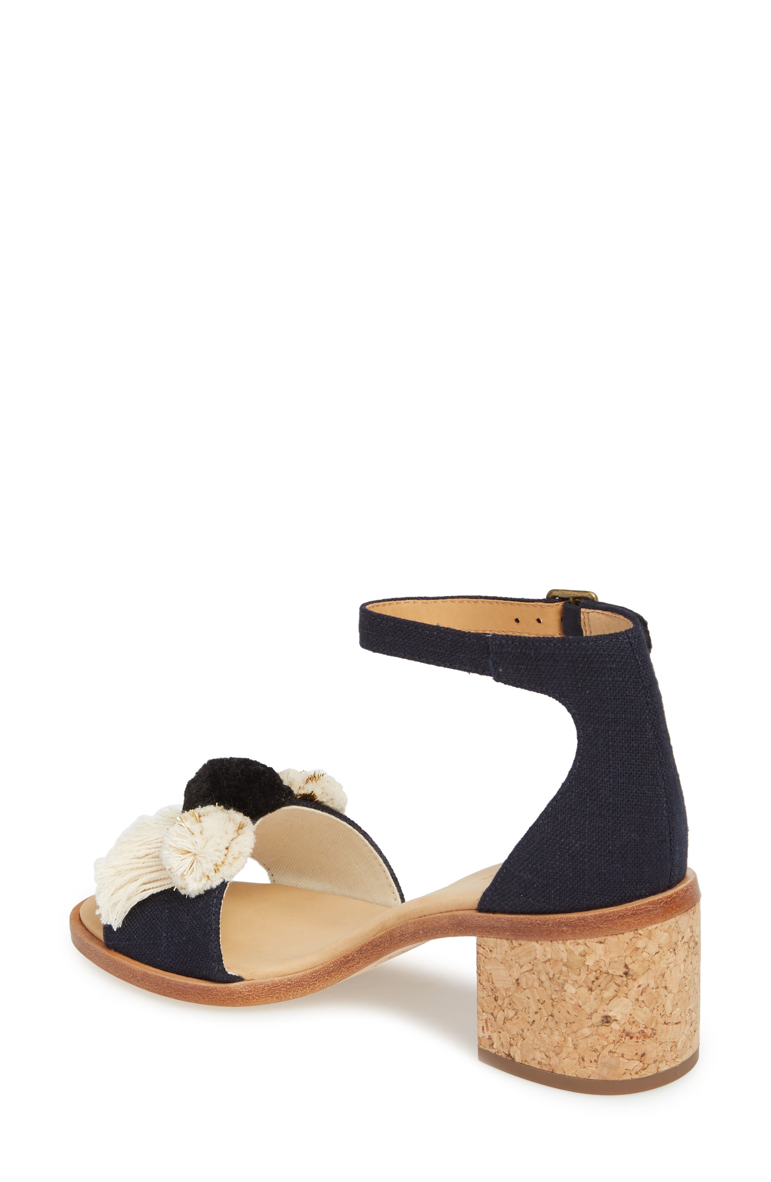 Soludos Capri Pom Pom Heel Sandal, Alternate, color, 