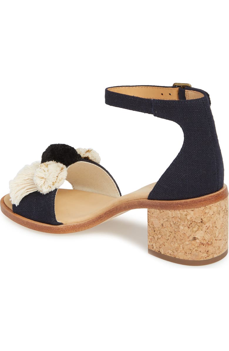 Soludos Capri Pom Pom Heel Sandal, Alternate, color,
