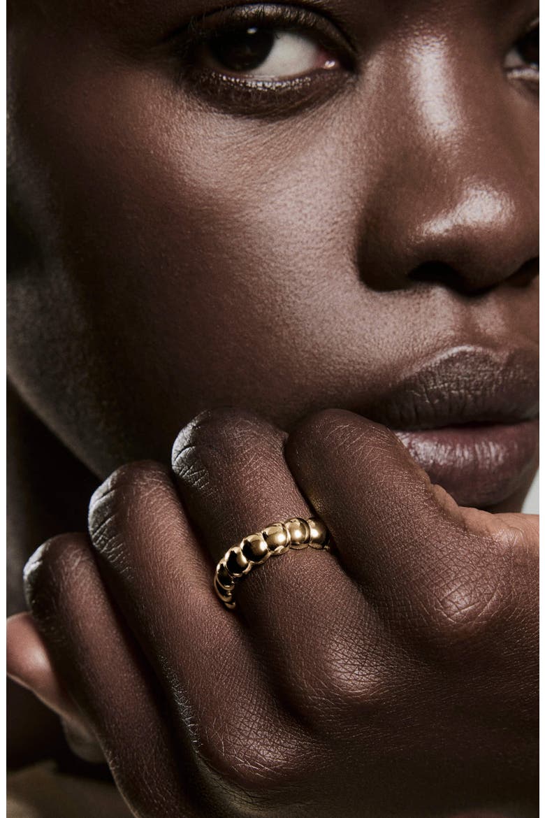 Puffy Stacker Ring, Alternate, color, 18k Gold Vermeil
