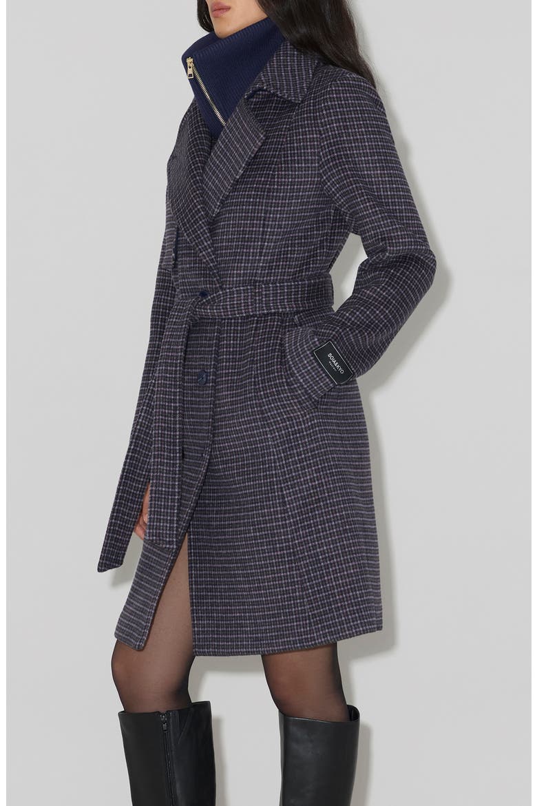 Fabianne Double Breasted Wool Blend Coat, Alternate, color, ANTIQUE ROSE