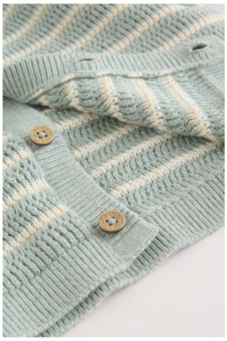 Stripe Knit Cardigan & Bloomers Set, Alternate, color, GREEN
