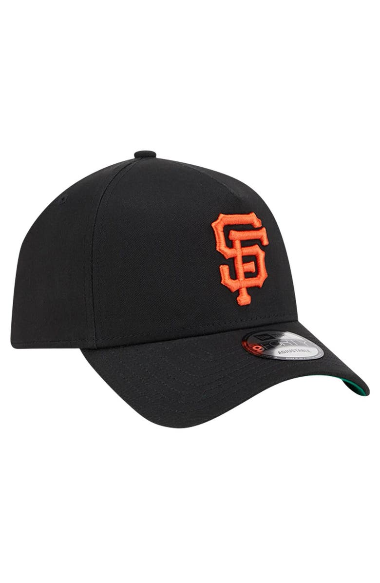 New Era Men's New Era Black San Francisco Giants Team Color A-Frame 9FORTY Adjustable Hat, Alternate, color,