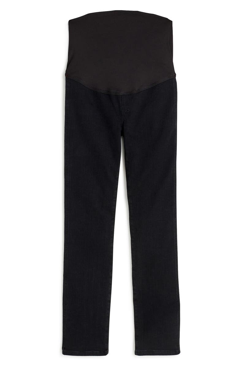 Madewell Maternity Over-the-Belly Stovepipe Jeans in Black Rinse Wash, Main, color, 