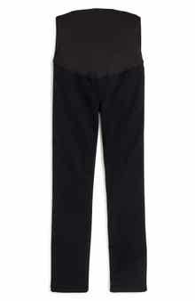 Madewell Maternity Over-the-Belly Stovepipe Jeans in Black Rinse Wash
