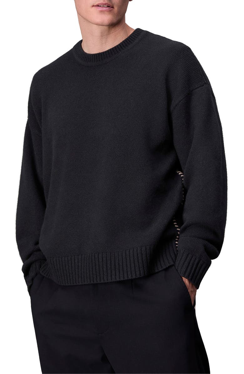 rag & bone Clarkson Whipstitch Wool Sweater, Main, color,